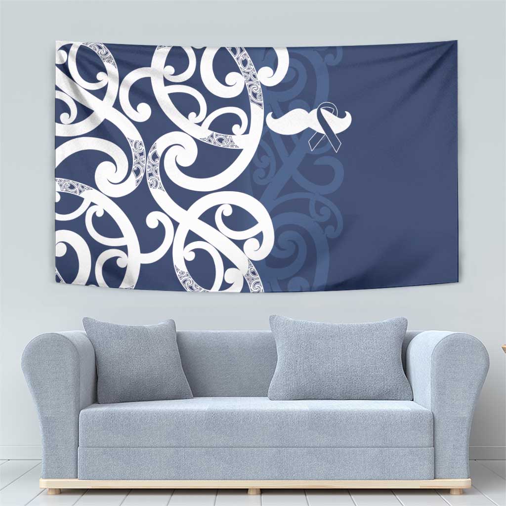 New Zealand Maori Mo Bros Tapestry Blue Ribbon With Koru Kowhaiwhai - Aussie Hoodie