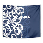 New Zealand Maori Mo Bros Tapestry Blue Ribbon With Koru Kowhaiwhai - Aussie Hoodie