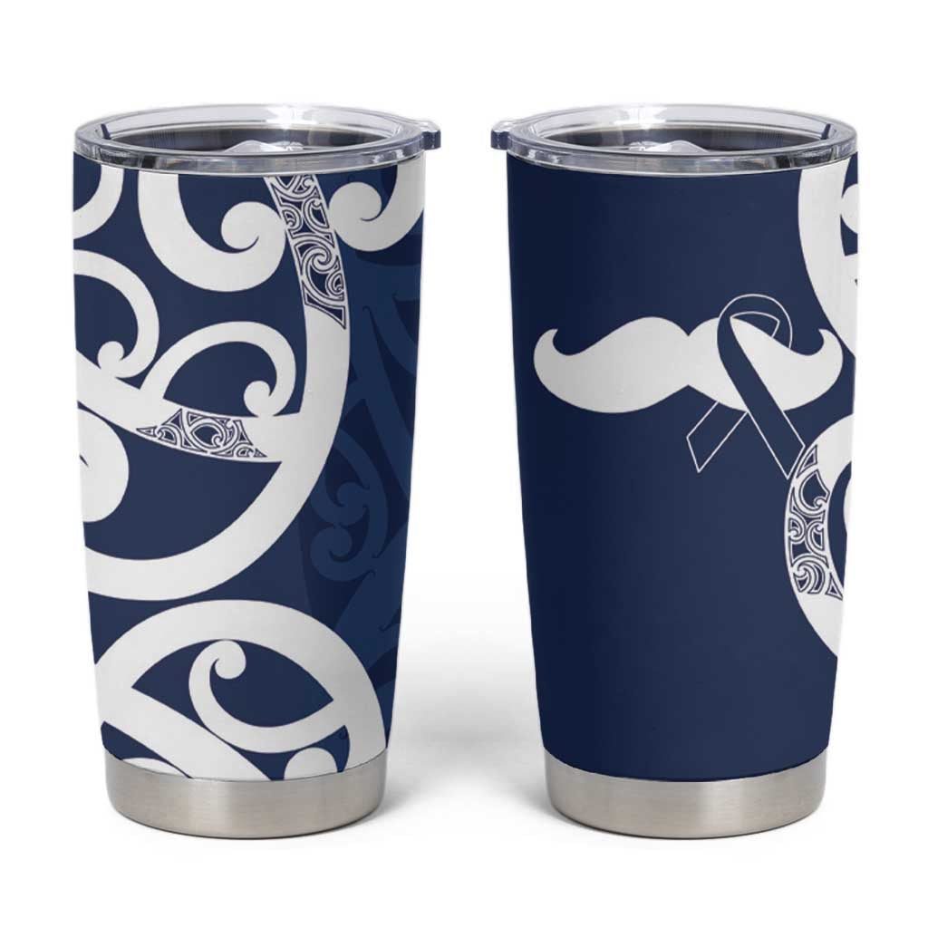New Zealand Maori Mo Bros Tumbler Cup Blue Ribbon With Koru Kowhaiwhai - Aussie Hoodie