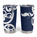 New Zealand Maori Mo Bros Tumbler Cup Blue Ribbon With Koru Kowhaiwhai - Aussie Hoodie