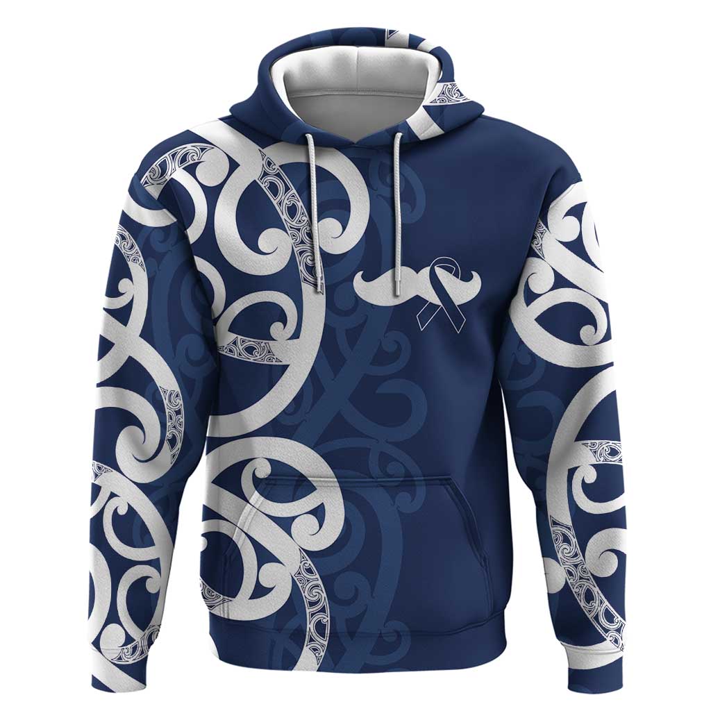 New Zealand Maori Mo Bros Zip Hoodie Blue Ribbon With Koru Kowhaiwhai - Aussie Hoodie