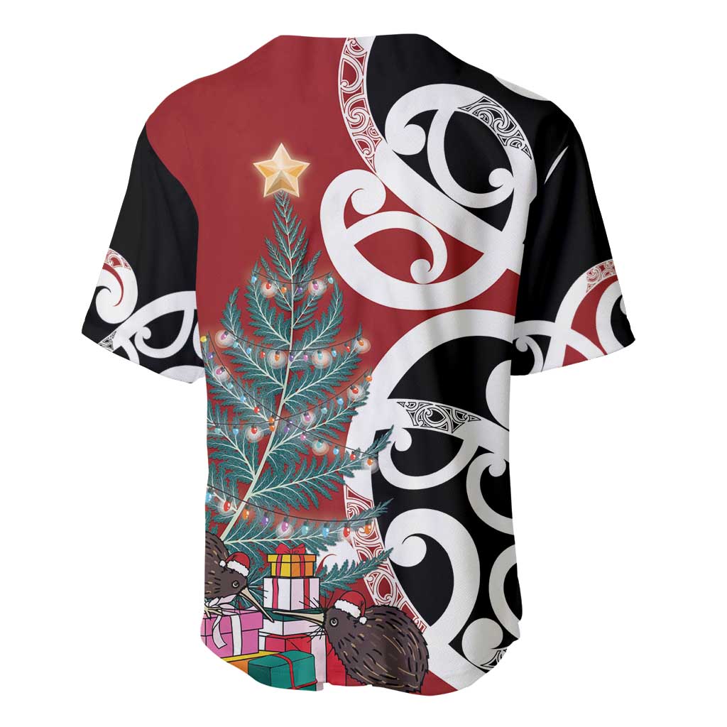 New Zealand Silver Fern Christmas Tree Baseball Jersey Meri Kirihimete - Aussie Hoodie
