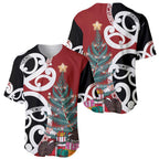New Zealand Silver Fern Christmas Tree Baseball Jersey Meri Kirihimete - Aussie Hoodie