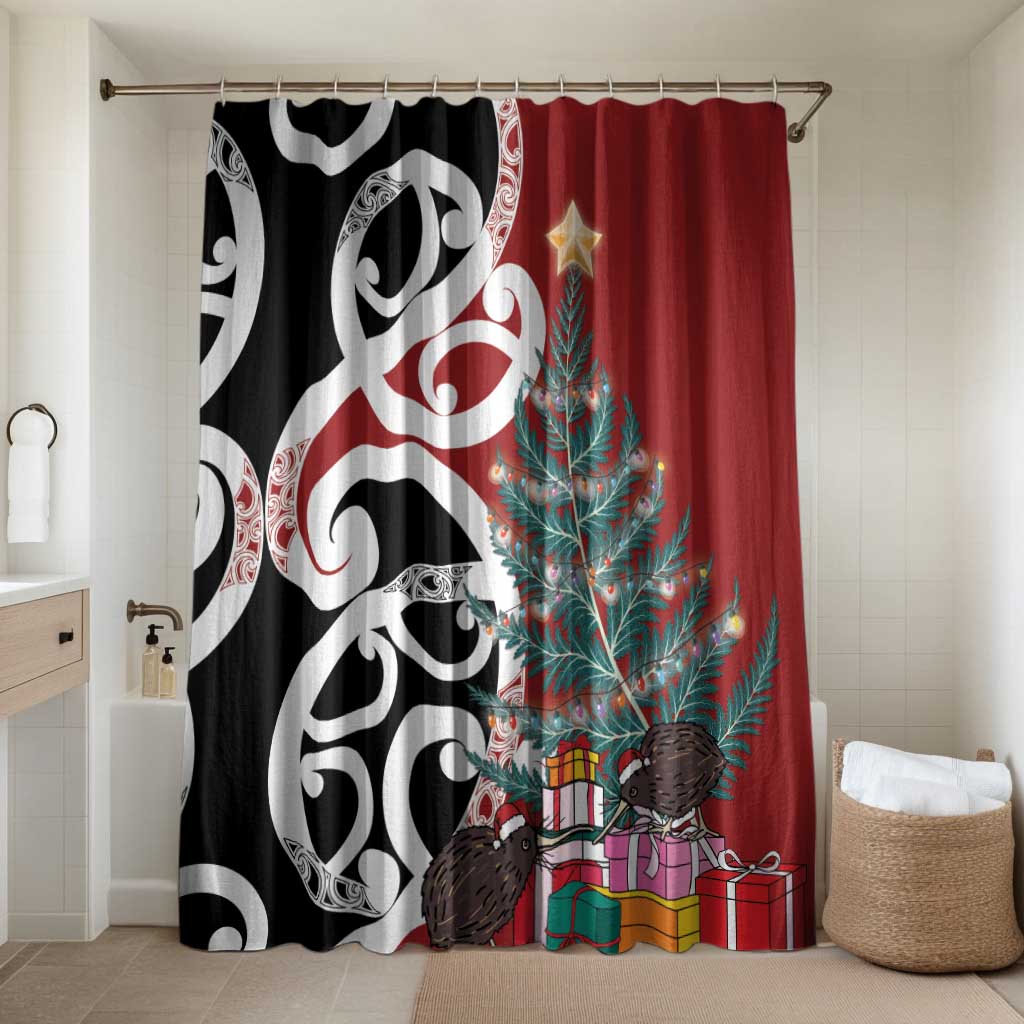 New Zealand Silver Fern Christmas Tree Bathroom Set Meri Kirihimete - Aussie Hoodie