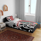 New Zealand Silver Fern Christmas Tree Bedding Set Meri Kirihimete - Aussie Hoodie