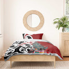 New Zealand Silver Fern Christmas Tree Bedding Set Meri Kirihimete - Aussie Hoodie