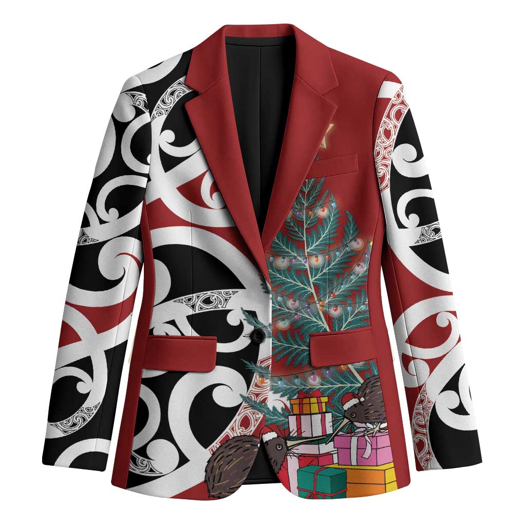 New Zealand Silver Fern Christmas Tree Blazer Meri Kirihimete - Aussie Hoodie