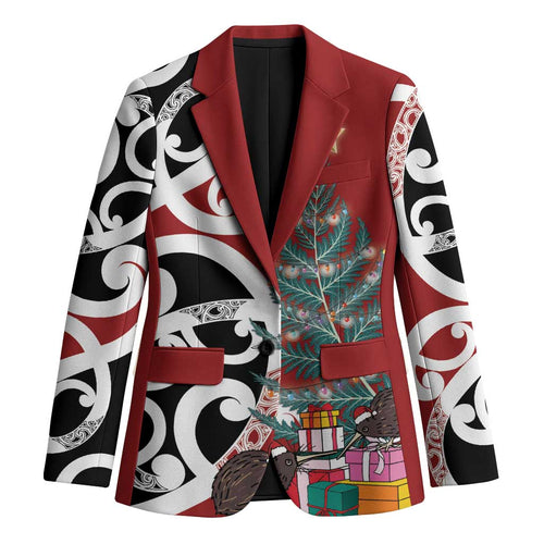New Zealand Silver Fern Christmas Tree Blazer Meri Kirihimete - Aussie Hoodie
