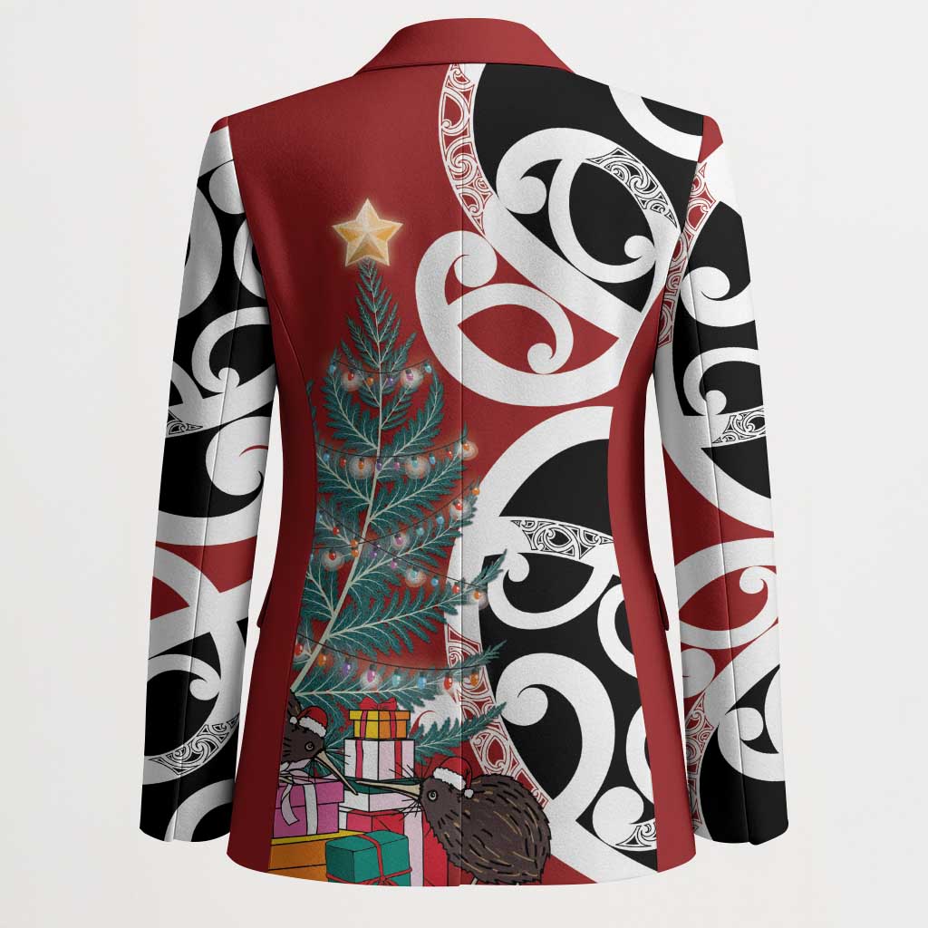 New Zealand Silver Fern Christmas Tree Blazer Meri Kirihimete - Aussie Hoodie