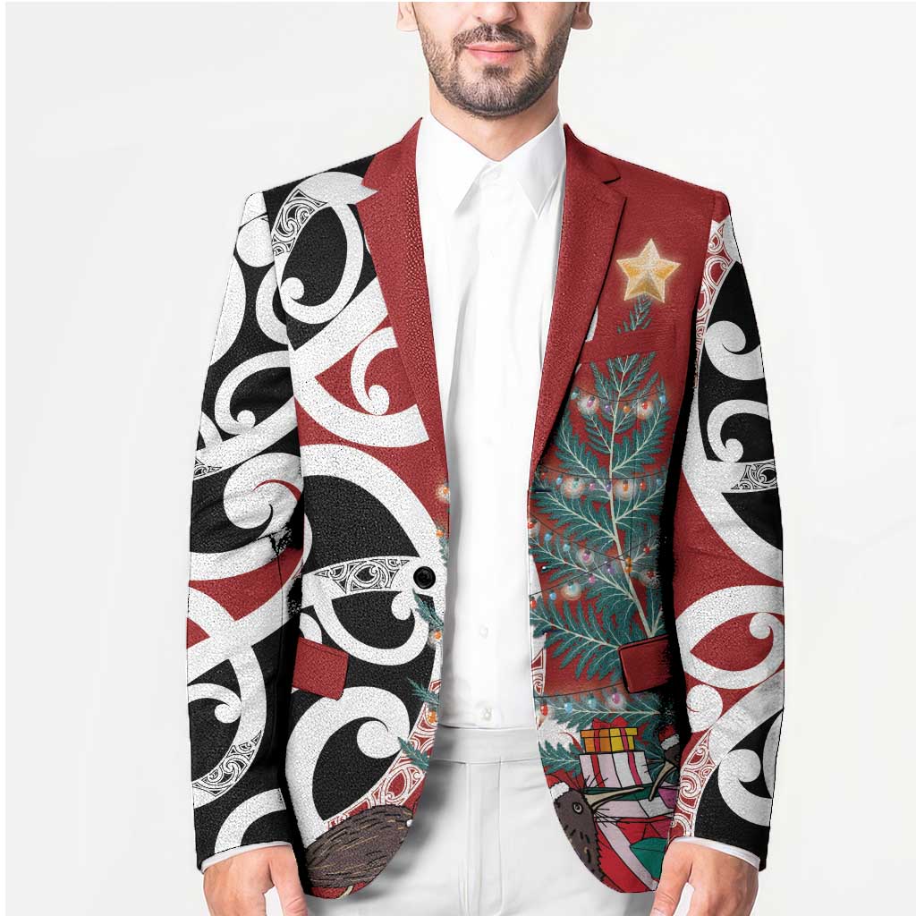 New Zealand Silver Fern Christmas Tree Blazer Meri Kirihimete - Aussie Hoodie