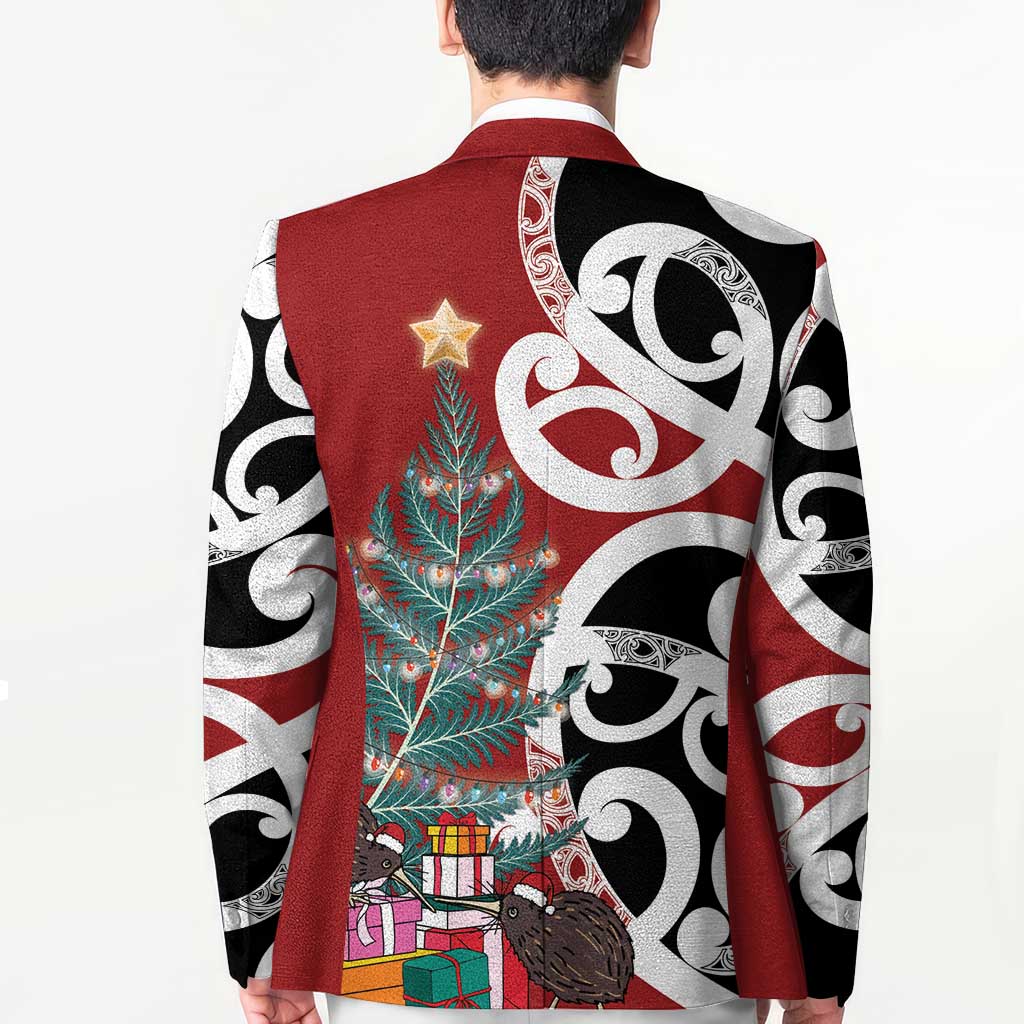 New Zealand Silver Fern Christmas Tree Blazer Meri Kirihimete - Aussie Hoodie