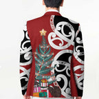 New Zealand Silver Fern Christmas Tree Blazer Meri Kirihimete - Aussie Hoodie