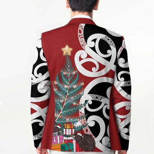 New Zealand Silver Fern Christmas Tree Blazer Meri Kirihimete - Aussie Hoodie
