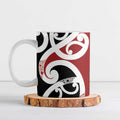 New Zealand Silver Fern Christmas Tree Ceramic Mug Meri Kirihimete - Aussie Hoodie
