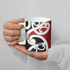 New Zealand Silver Fern Christmas Tree Ceramic Mug Meri Kirihimete - Aussie Hoodie