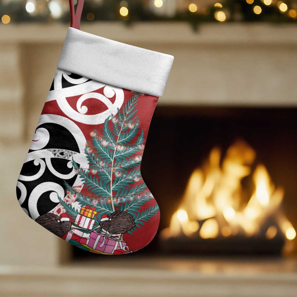 New Zealand Silver Fern Christmas Tree Christmas Stocking Meri Kirihimete - Aussie Hoodie