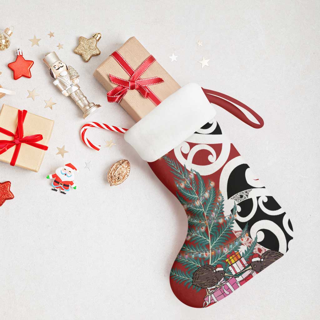 New Zealand Silver Fern Christmas Tree Christmas Stocking Meri Kirihimete - Aussie Hoodie