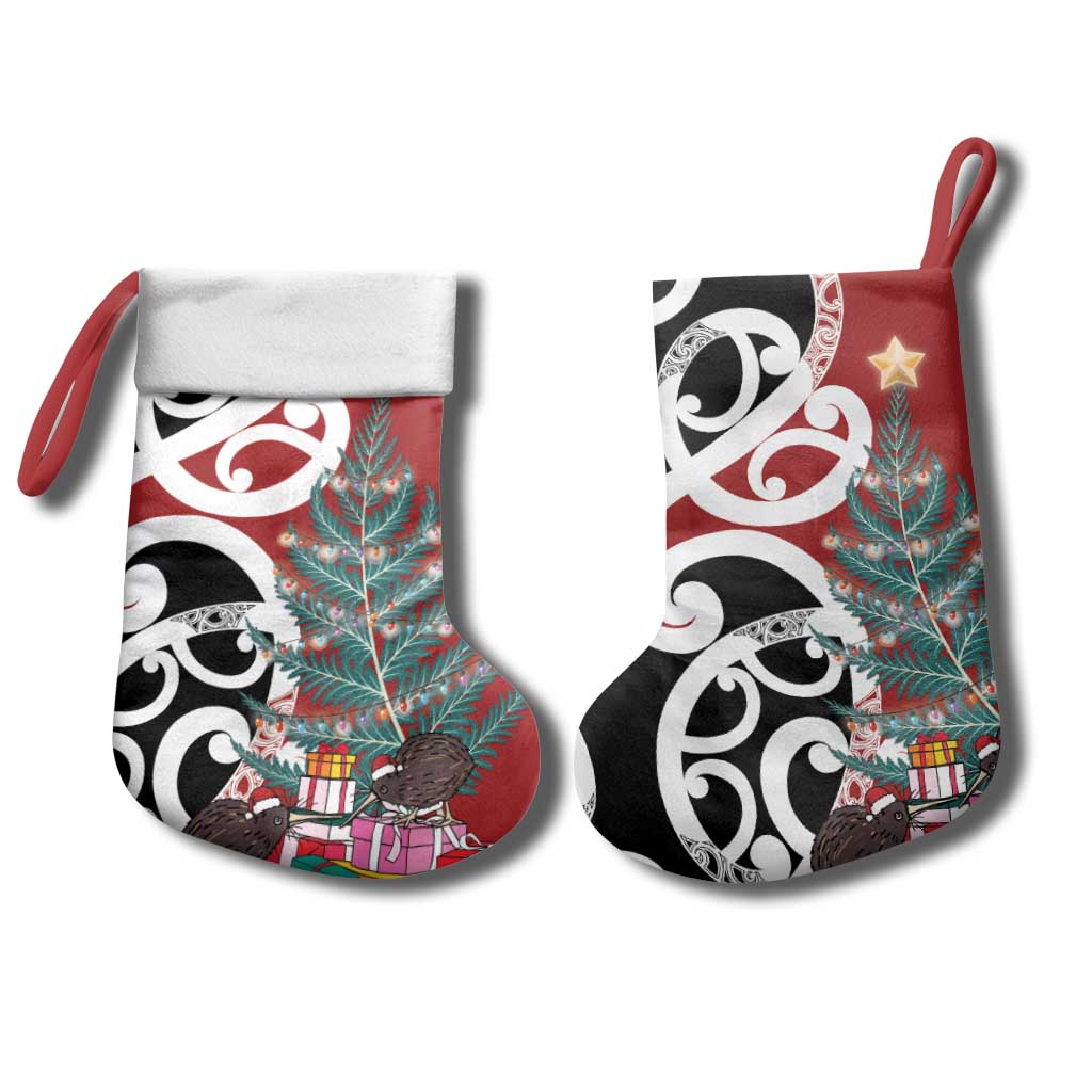 New Zealand Silver Fern Christmas Tree Christmas Stocking Meri Kirihimete - Aussie Hoodie