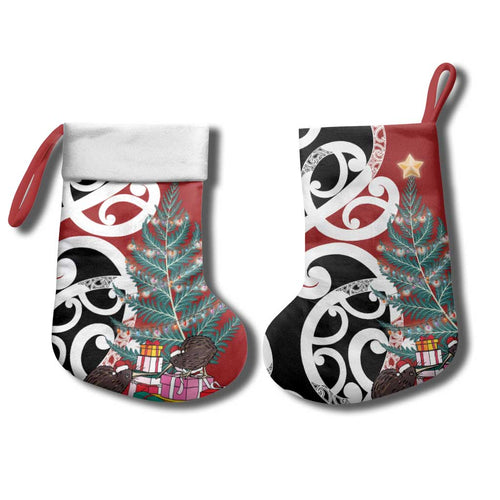 New Zealand Silver Fern Christmas Tree Christmas Stocking Meri Kirihimete - Aussie Hoodie