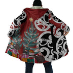 New Zealand Silver Fern Christmas Tree Cloak Meri Kirihimete - Aussie Hoodie