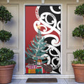 New Zealand Silver Fern Christmas Tree Door Cover Meri Kirihimete - Aussie Hoodie