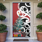 New Zealand Silver Fern Christmas Tree Door Cover Meri Kirihimete - Aussie Hoodie