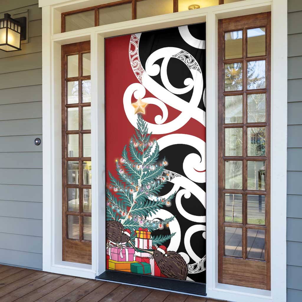 New Zealand Silver Fern Christmas Tree Door Cover Meri Kirihimete - Aussie Hoodie
