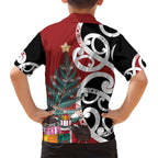 New Zealand Silver Fern Christmas Tree Family Matching Long Sleeve Bodycon Dress and Hawaiian Shirt Meri Kirihimete - Aussie Hoodie