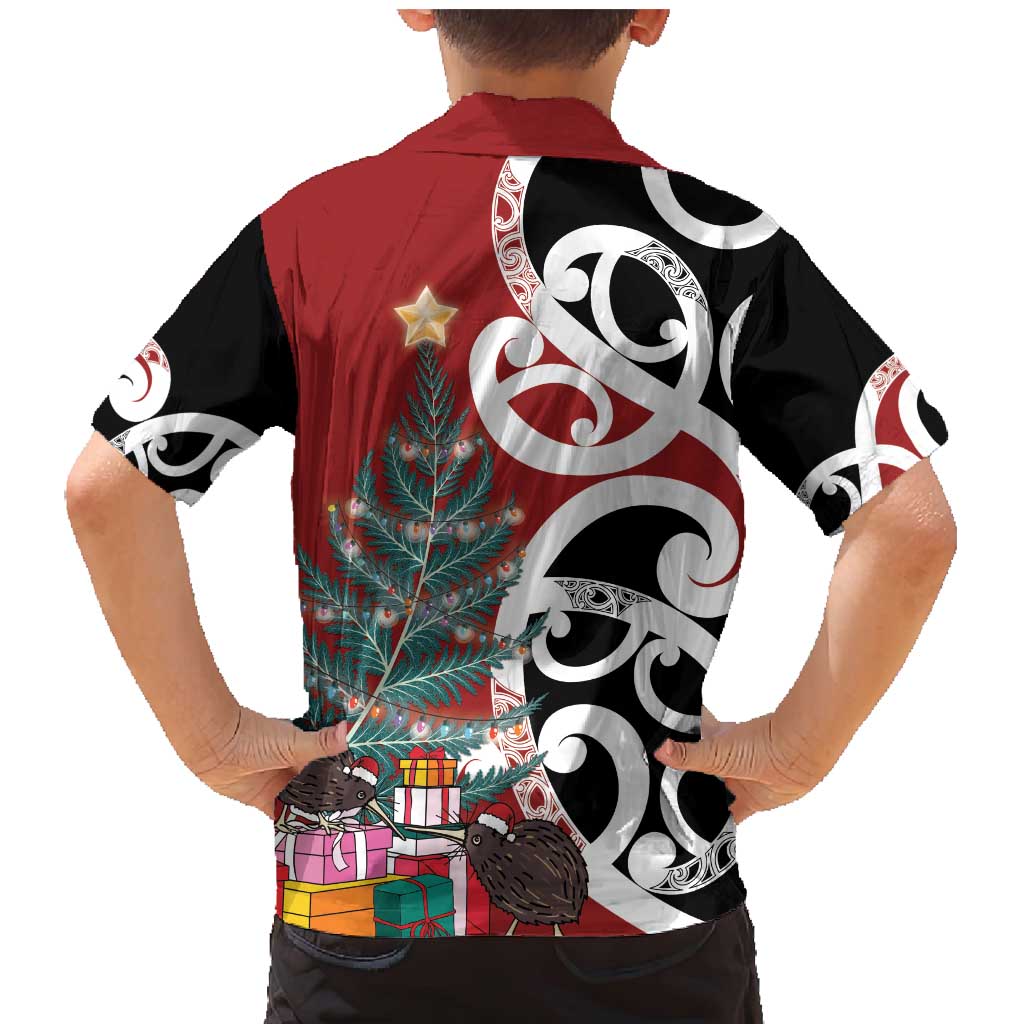 New Zealand Silver Fern Christmas Tree Family Matching Mermaid Dress and Hawaiian Shirt Meri Kirihimete - Aussie Hoodie