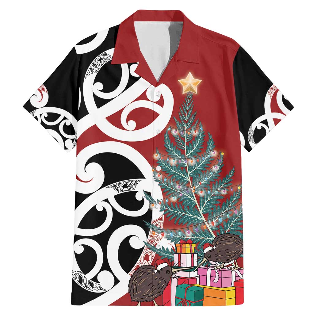 New Zealand Silver Fern Christmas Tree Family Matching Mermaid Dress and Hawaiian Shirt Meri Kirihimete - Aussie Hoodie