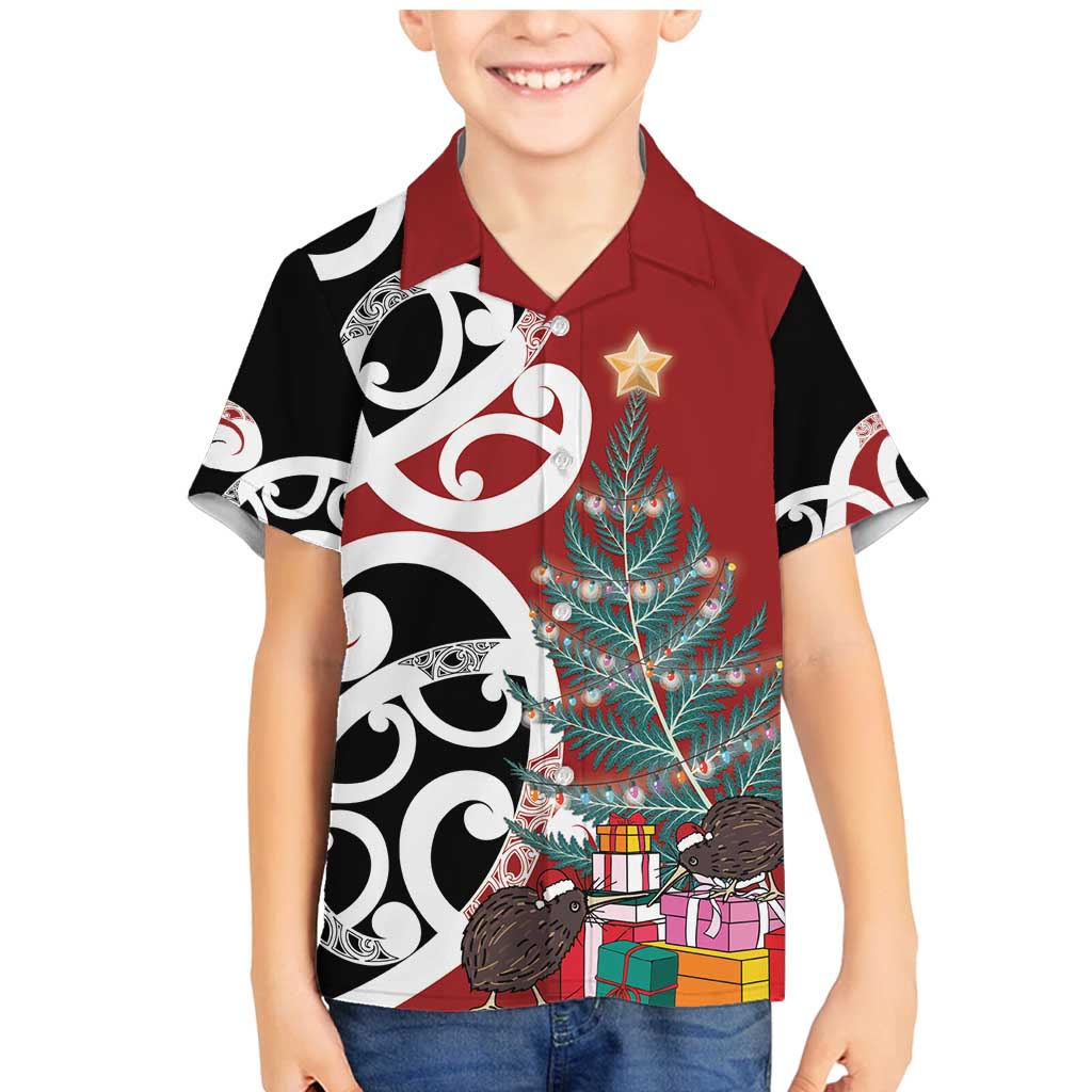 New Zealand Silver Fern Christmas Tree Family Matching Mermaid Dress and Hawaiian Shirt Meri Kirihimete - Aussie Hoodie