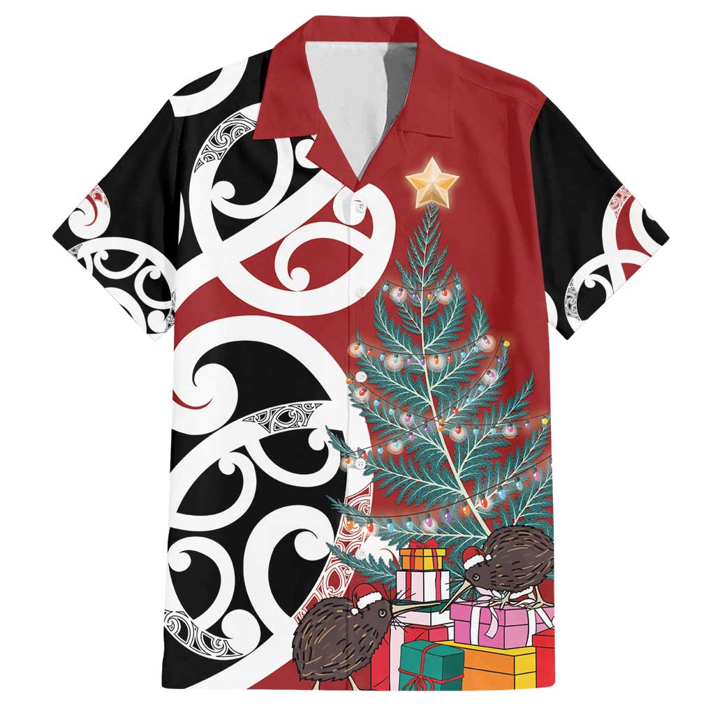 New Zealand Silver Fern Christmas Tree Family Matching Off Shoulder Maxi Dress and Hawaiian Shirt Meri Kirihimete - Aussie Hoodie