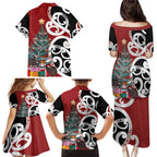 New Zealand Silver Fern Christmas Tree Family Matching Puletasi and Hawaiian Shirt Meri Kirihimete - Aussie Hoodie