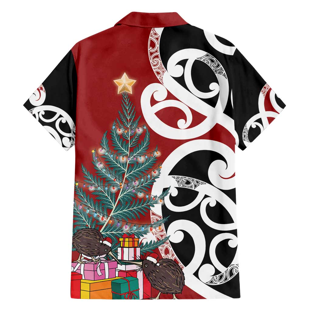 New Zealand Silver Fern Christmas Tree Family Matching Puletasi and Hawaiian Shirt Meri Kirihimete - Aussie Hoodie