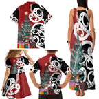 New Zealand Silver Fern Christmas Tree Family Matching Tank Maxi Dress and Hawaiian Shirt Meri Kirihimete - Aussie Hoodie