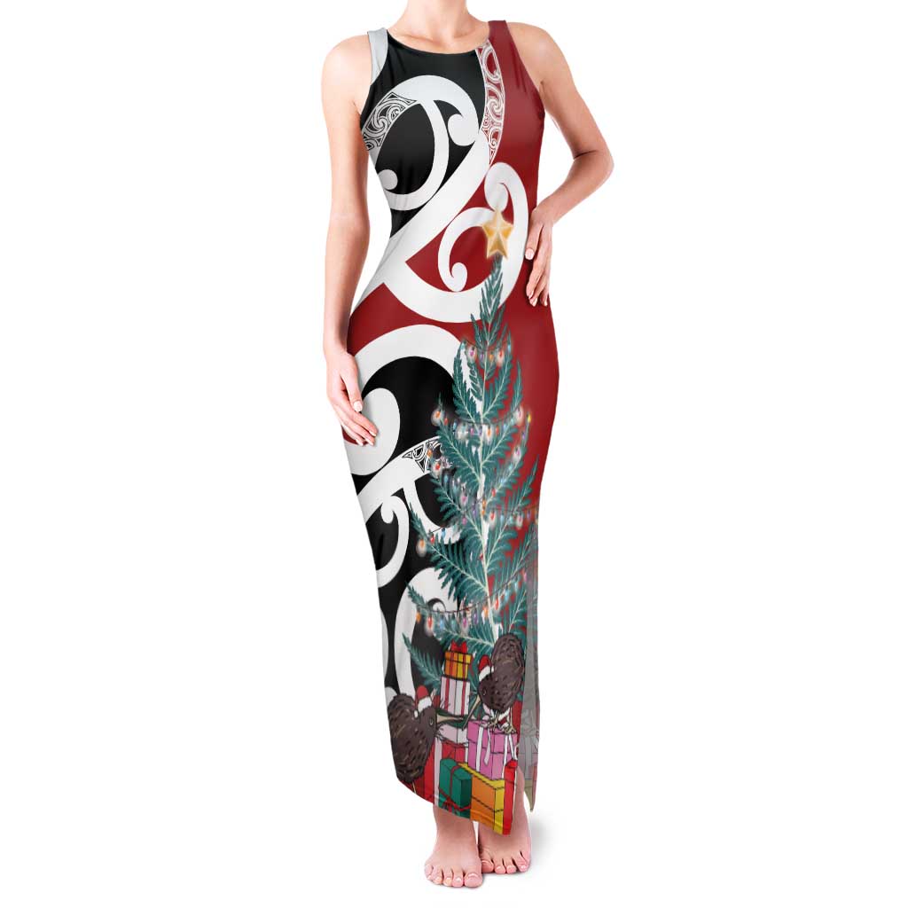 New Zealand Silver Fern Christmas Tree Family Matching Tank Maxi Dress and Hawaiian Shirt Meri Kirihimete - Aussie Hoodie
