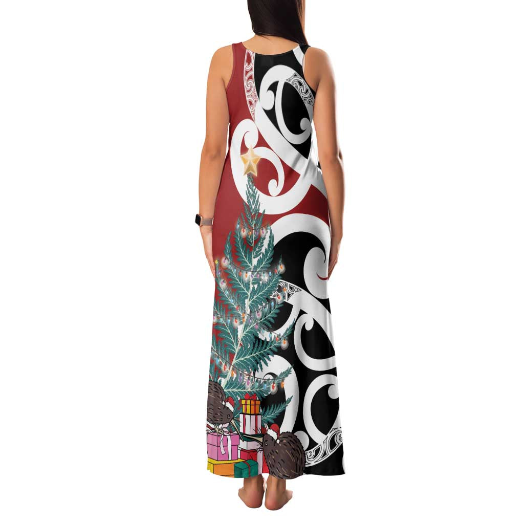 New Zealand Silver Fern Christmas Tree Family Matching Tank Maxi Dress and Hawaiian Shirt Meri Kirihimete - Aussie Hoodie