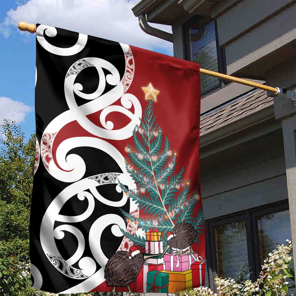 New Zealand Silver Fern Christmas Tree Garden Flag Meri Kirihimete - Aussie Hoodie