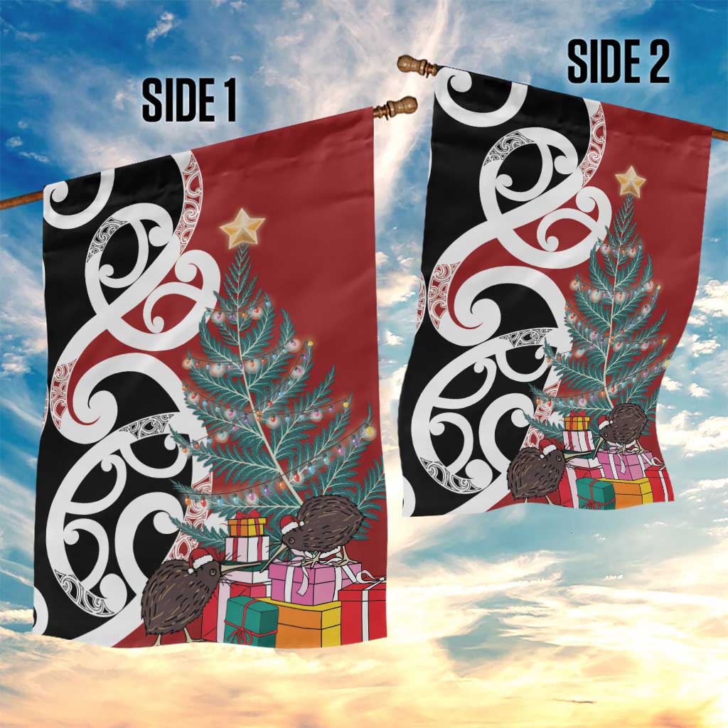 New Zealand Silver Fern Christmas Tree Garden Flag Meri Kirihimete - Aussie Hoodie