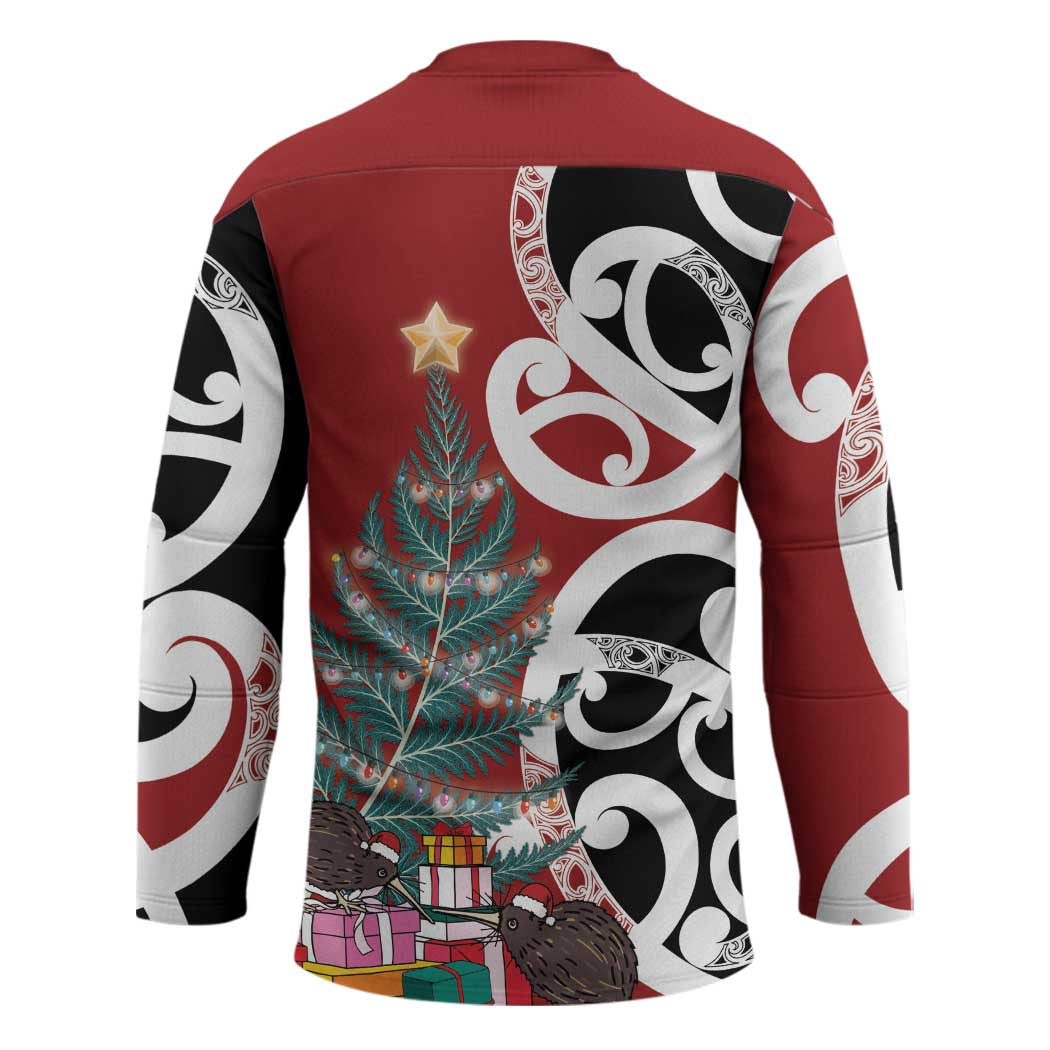 New Zealand Silver Fern Christmas Tree Hockey Jersey Meri Kirihimete - Aussie Hoodie