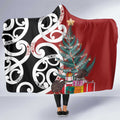 New Zealand Silver Fern Christmas Tree Hooded Blanket Meri Kirihimete - Aussie Hoodie