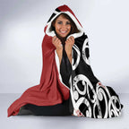 New Zealand Silver Fern Christmas Tree Hooded Blanket Meri Kirihimete - Aussie Hoodie