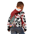 New Zealand Silver Fern Christmas Tree Kid Hoodie Meri Kirihimete - Aussie Hoodie