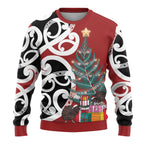 New Zealand Silver Fern Christmas Tree Ugly Christmas Sweater Meri Kirihimete - Aussie Hoodie