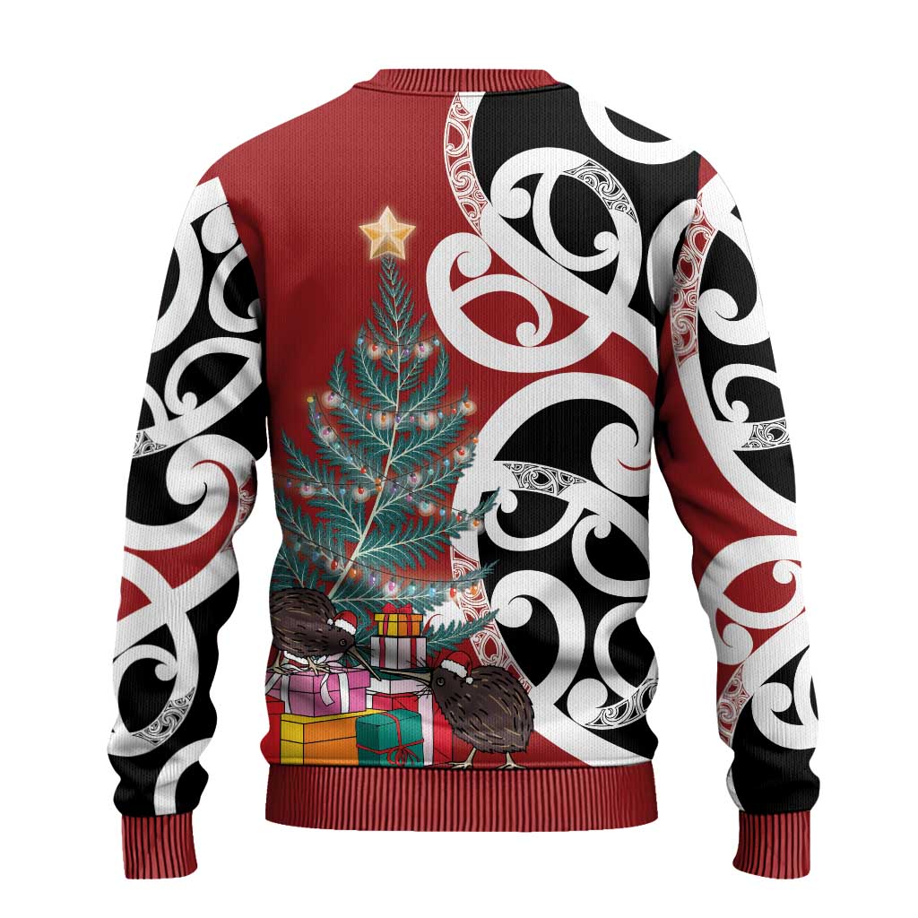 New Zealand Silver Fern Christmas Tree Ugly Christmas Sweater Meri Kirihimete - Aussie Hoodie