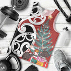 New Zealand Silver Fern Christmas Tree Men Tank Top Meri Kirihimete - Aussie Hoodie