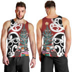 New Zealand Silver Fern Christmas Tree Men Tank Top Meri Kirihimete - Aussie Hoodie