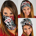 New Zealand Silver Fern Christmas Tree Neck Gaiter Meri Kirihimete - Aussie Hoodie