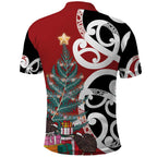 New Zealand Silver Fern Christmas Tree Polo Shirt Meri Kirihimete - Aussie Hoodie