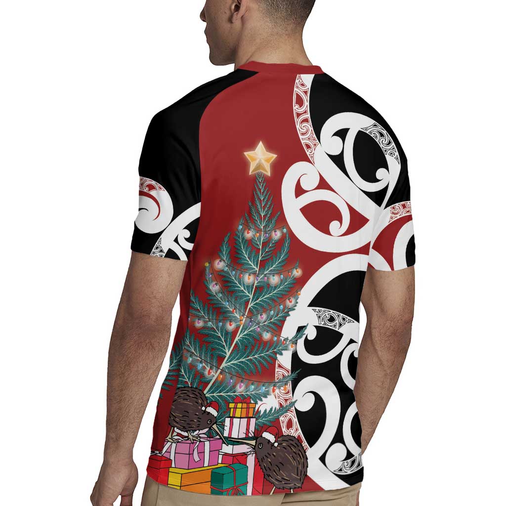 New Zealand Silver Fern Christmas Tree Rugby Jersey Meri Kirihimete - Aussie Hoodie
